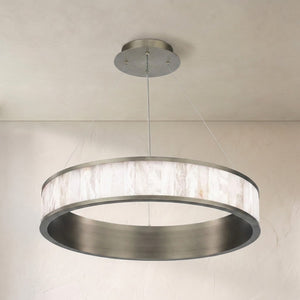 Coliseo Alabaster 28in LED Round Chandelier - view 2