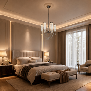Crystalia Modern Sculptural Ring Chandelier