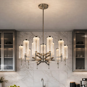 Crystalia Modern Sculptural Ring Chandelier - view 4