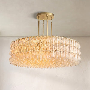 Cyra Clear Glass Round Chandelier 37"47"62"