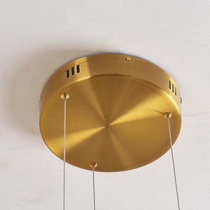 Exquisite Ring Crystal Golden Round Chandelier - view 11