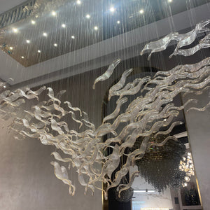 Modern Creative Luxury Seagull Shape Floating Leaves Chandelier for Kitchen Island/Dining Room - view 4
