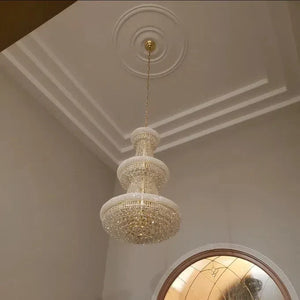 Luxury French Empire Chandelier for Villa Hall Ceiling Three-layers Crystal Light for Hotel Lobby - view 6