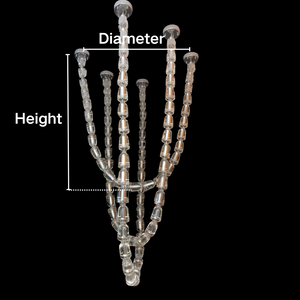 Modern Crystal Bullet Necklace Chain Chandelier for Living Room/Staircase/Foyer/Hotel/Restaurant - view 12