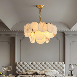 Alabaster Shell Brass Chandelier with 2/3/4/5/6 layer