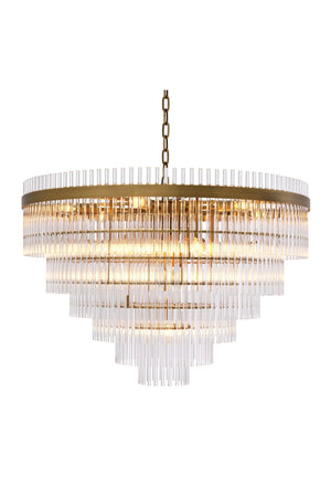 East 16-Light Chandelier: Vintage Replica with Antique Brass Finish