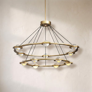 Eldric Two-Tier Round Chandelier 48"