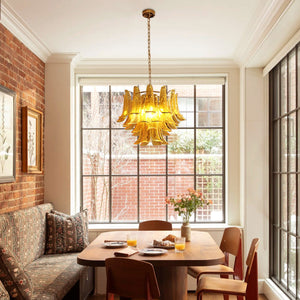 Virelia Tiered Glass Chandelier - Gold - view 2