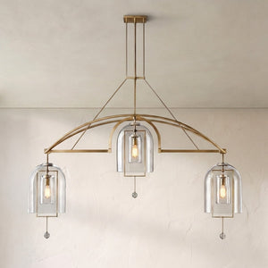 Fable Grand Linear Chandelier 61" 3 Lights