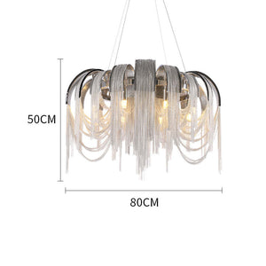Liz Luxury Aluminum Chain Tassel Chandelier - view 13