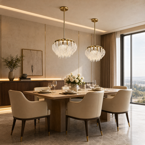 Floral Glory Modern Sculptural Pendant Light, stainless steel in light gold - view 4