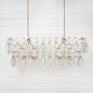 Adeline Rectangle Chandelier, rectangular