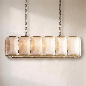 Harlew Calcite Rectangular Chandelier 42"