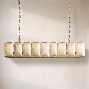 Harlew Calcite Rectangular Chandelier 62"