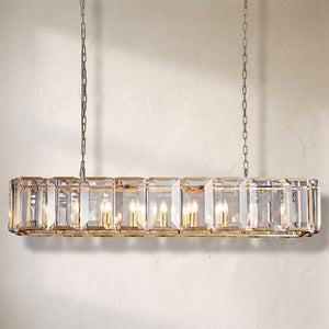 Harlew Crystal Rectangular Chandelier 62"