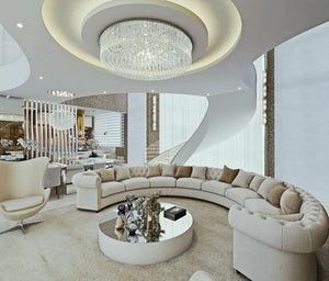 Light Luxury Round/Oval Flush Mount Crystal Chandelier - view 3