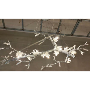 Selenite Crystal Blossom Branching Tree Chandelier - view 10