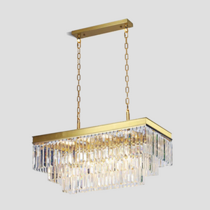 Rhea Crystal Rectangular Chandelier 40" 49" 61" 71" - view 23
