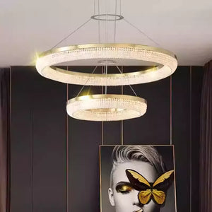 Modern Minimalist Rings Round/Oval Crystal Chandelier - view 4