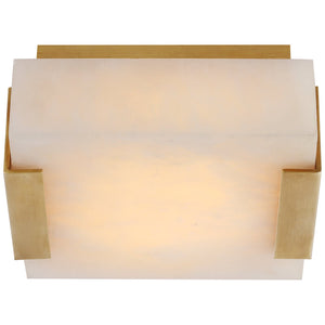 Alabaster Kelly Square Flush Mount Wall Sconce Lamp 2.25"H