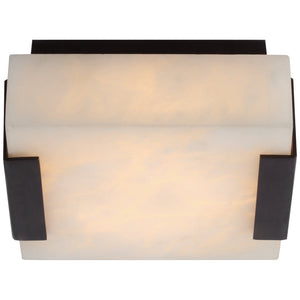 Alabaster Kelly Square Flush Mount Wall Sconce Lamp 2.25"H - view 2