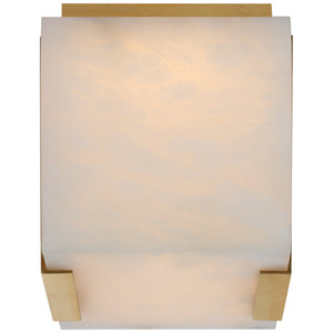 Alabaster Square Flush Mount Wall Sconce Lamp 6"H - view 2