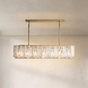 Loxel Clear Glass Rectangular Chandelier 49"67"