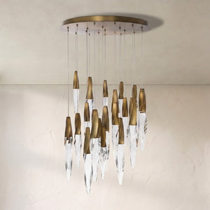 Modern Floating Spiral Crystal Chandelier for High-ceiling - view 3