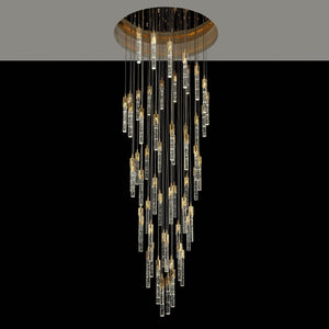 Modern Stair Light Foyer Staircase Hall Ceiling Lamps Spiral Stair Chandelier Crystal Droplight Luxury Hall Decoration Lights - view 3