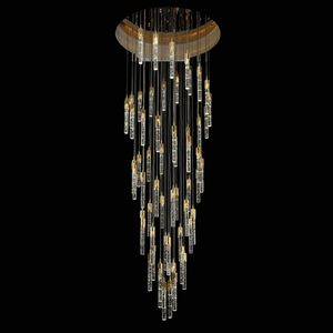 Modern Stair Light Foyer Staircase Hall Ceiling Lamps Spiral Stair Chandelier Crystal Droplight Luxury Hall Decoration Lights - view 4