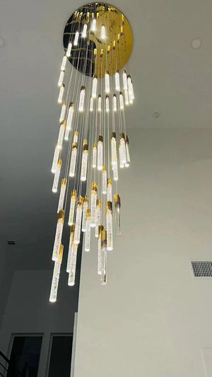 Modern Stair Light Foyer Staircase Hall Ceiling Lamps Spiral Stair Chandelier Crystal Droplight Luxury Hall Decoration Lights - view 5