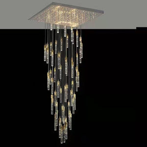 Modern Stair Light Foyer Staircase Hall Ceiling Lamps Spiral Stair Chandelier Crystal Droplight Luxury Hall Decoration Lights - view 8
