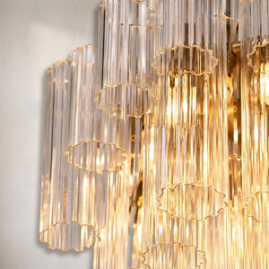Modern Tronchi Smoke Glass Tiered Chandelier Luxury European-Inspired Round Pendant Light - view 2