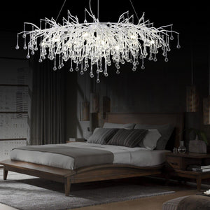 Doris Rectangle Branch Chandelier 45"L Silver, rectangular - view 4