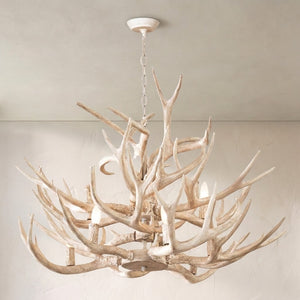 Nautine Antler Chandelier, resin in natural
