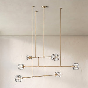 Nora Modern Linear Chandelier 62" - view 2