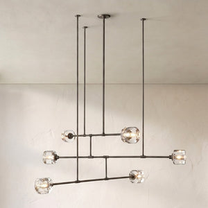 Nora Modern Linear Chandelier 62" - view 4