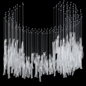 Linear Tube Cluster Chandelier