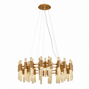 Brass Halo Chandelier
