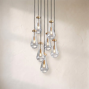 Raindrop Round Chandelier 18"