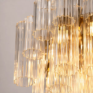 Modern Tronchi Smoke Glass Tiered Chandelier Luxury European-Inspired Round Pendant Light - view 7