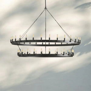 Celestine Vintage Filament 2-Tier Round Chandelier 63'', two-tier - view 7
