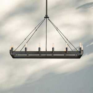 Celestine Vintage Filament Rectangular Chandelier - view 4
