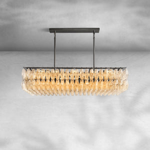 Cyra Glass Rectangular Chandelier 54" - view 6
