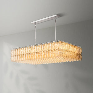 Cyra Glass Rectangular Chandelier 54" - view 8