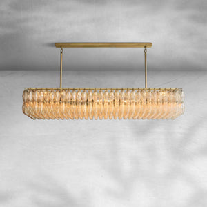 Cyra Glass Rectangular Chandelier 74" - view 5