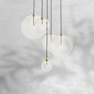 Glass Globe Mobile Cluster Chandelier 28" - view 3