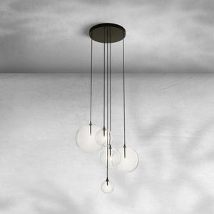 Glass Globe Mobile Cluster Chandelier 28" - view 4