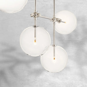 Glass Globe Mobile Linear Chandelier 60" - view 10