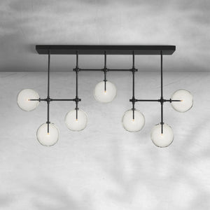 Glass Globe Mobile Linear Chandelier 60" - view 4